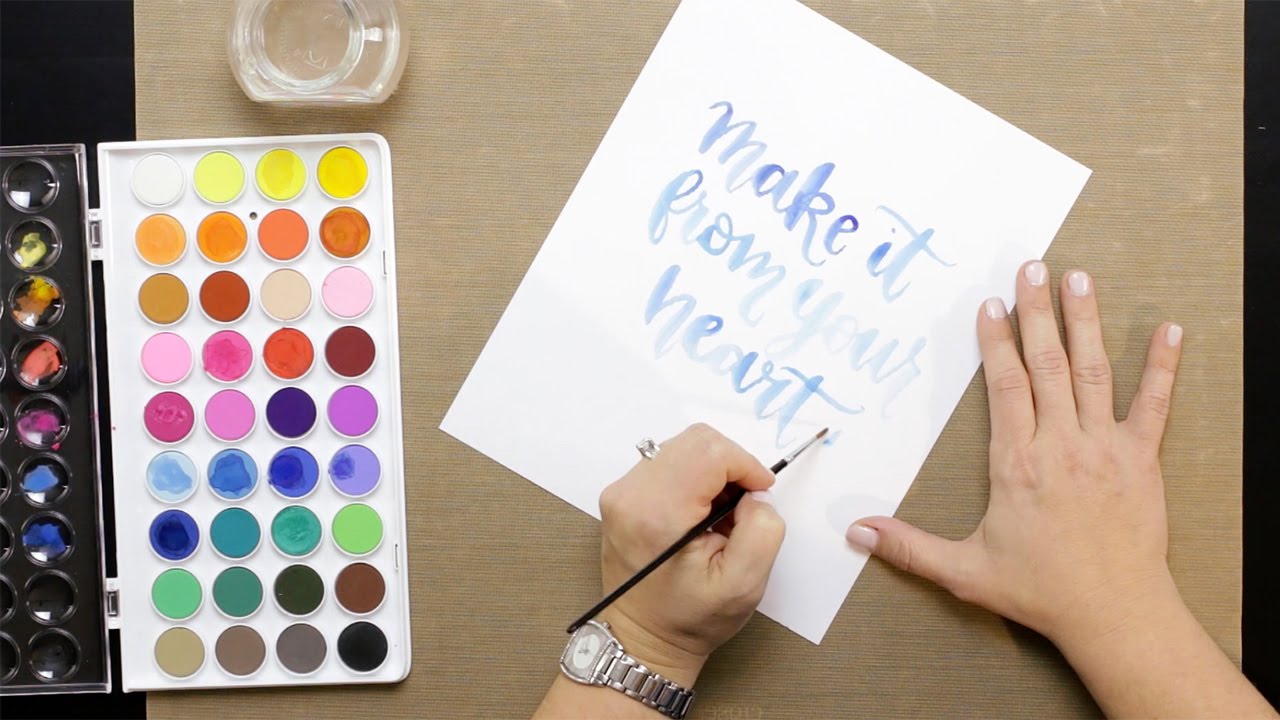 1280x720 Brush Calligraphy With Watercolor