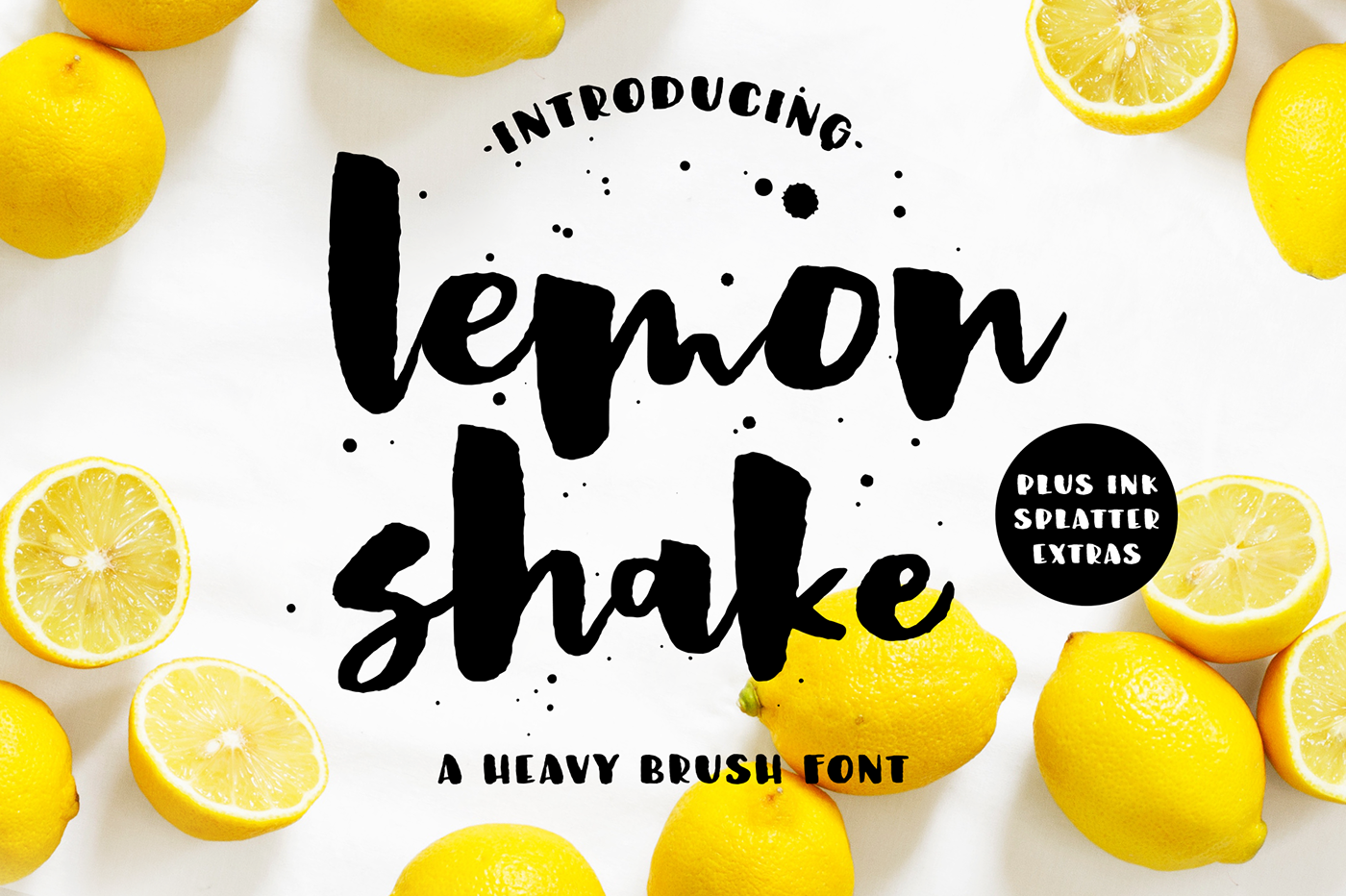 1400x932 Lemon Shake, A Heavy Brush Font On Behance
