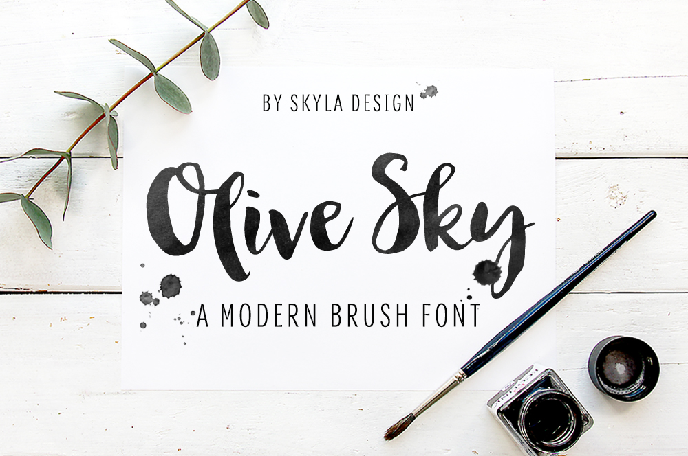 1000x664 Modern Brush Font
