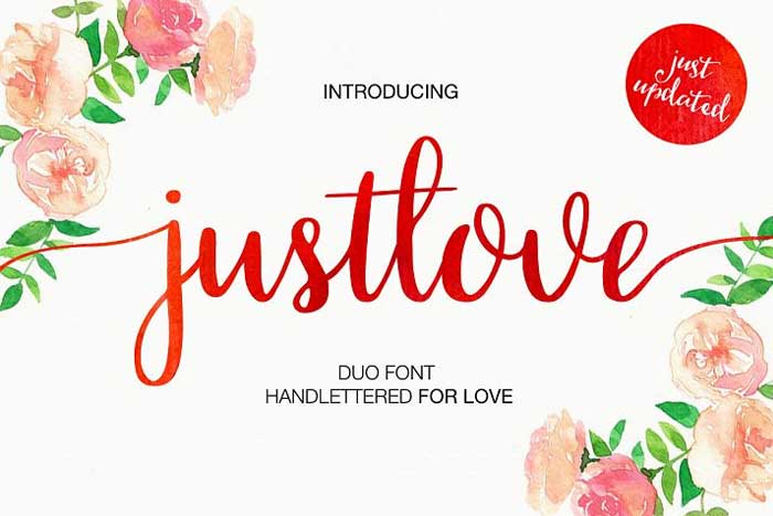700x467 Watercolor Brush Font Just Love