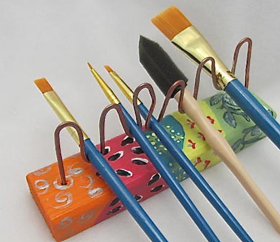 570x493 Art Tool Brush Holderbrush Accessory. Art Gift Watercolor Etsy