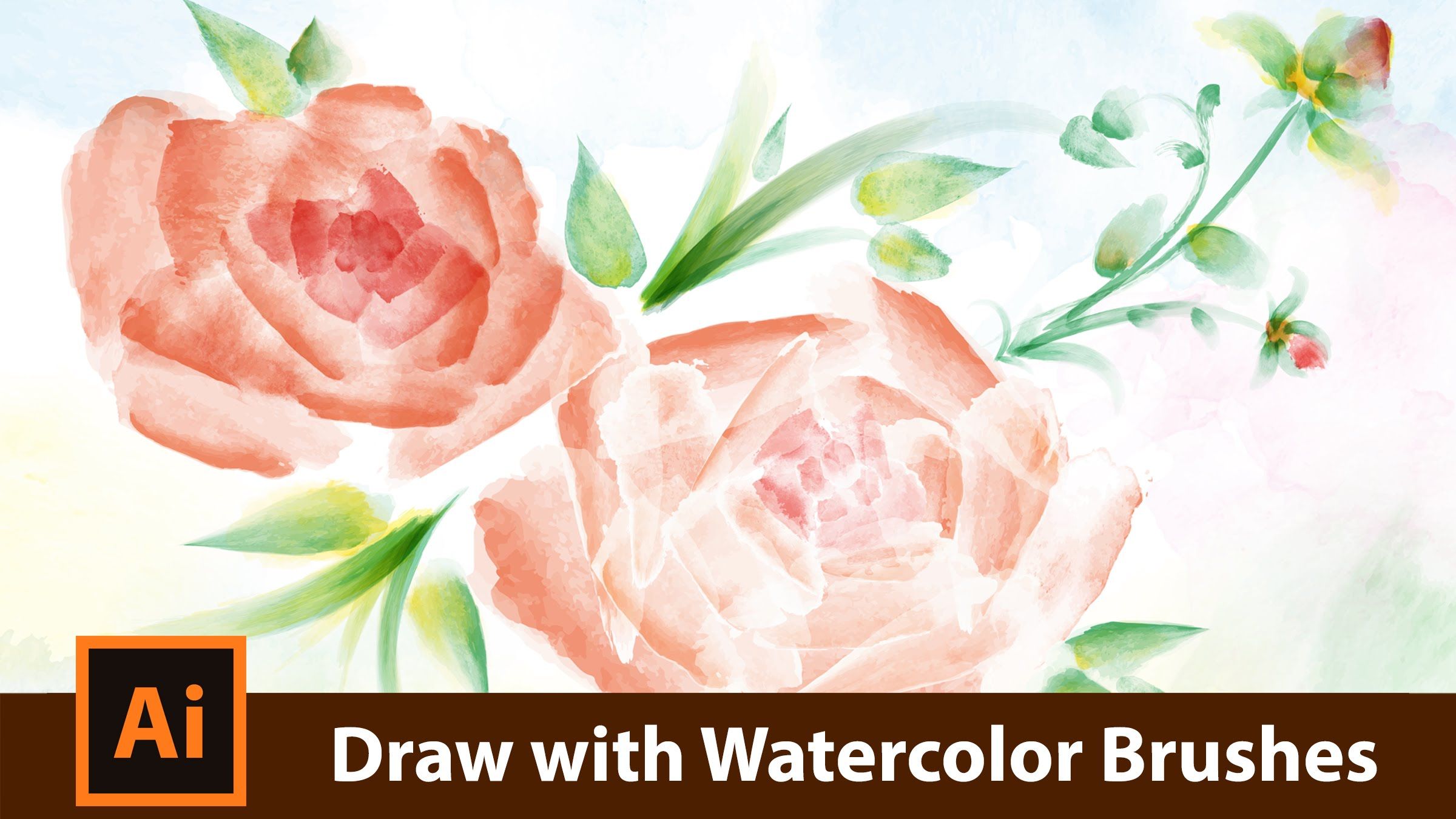 2400x1350 How To Draw With Watercolor Brushes In Adobe Illustrator
