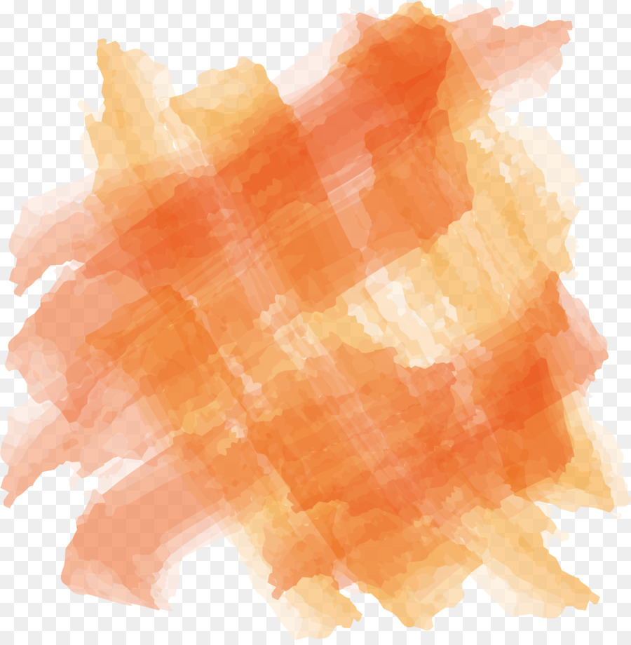 900x920 Download Orange Watercolor Painting Paintbrush Cross Out The