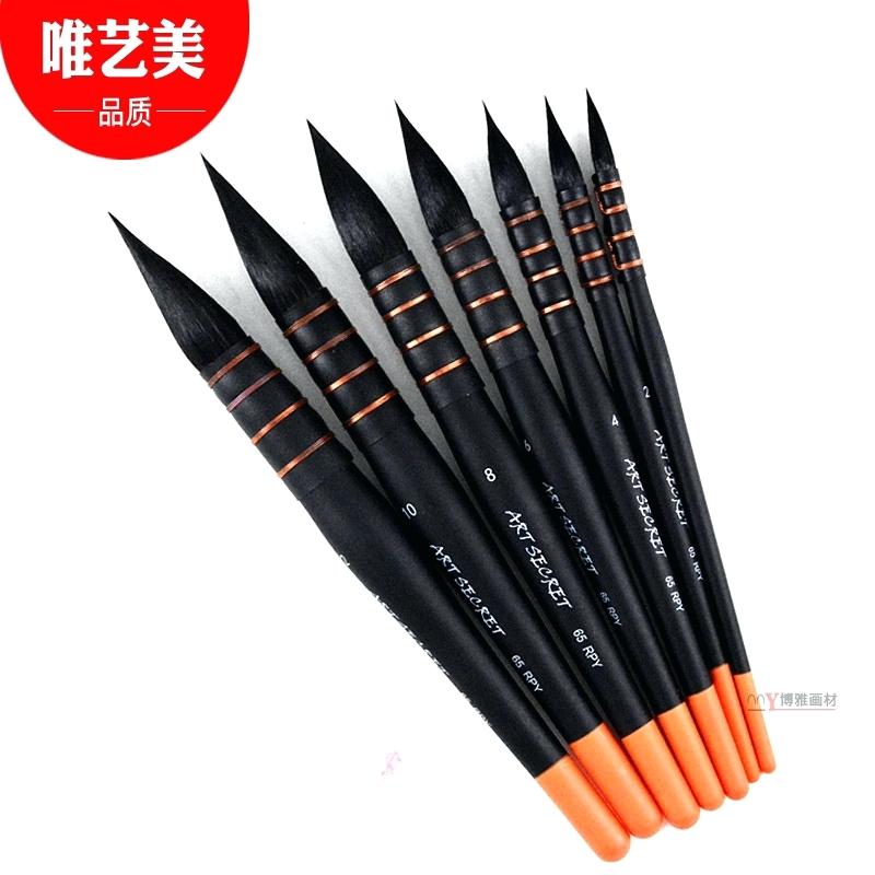 800x800 Round Makeup Brush Set Red Fat Squirrel Hair Watercolor Brush Set