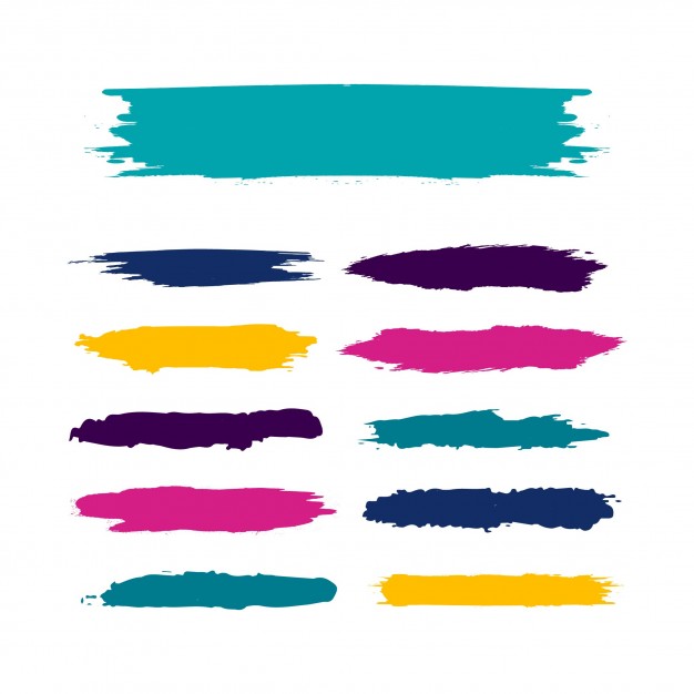 626x626 Watercolor Brush Set Vector Free Download