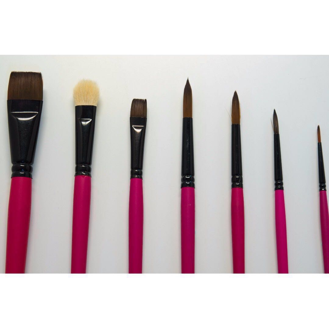 1080x1080 2 Sets Only) Rosemary Pink Watercolor Brushes (Set Of 8 Brushes