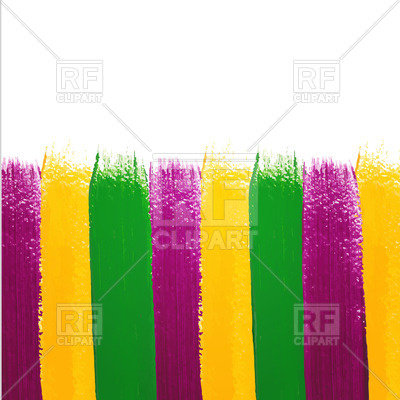 400x400 Green, Violet And Yellow Watercolor Brush Strokes