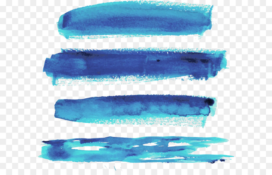 900x580 Vector Blue Watercolor Brush Strokes Png Download
