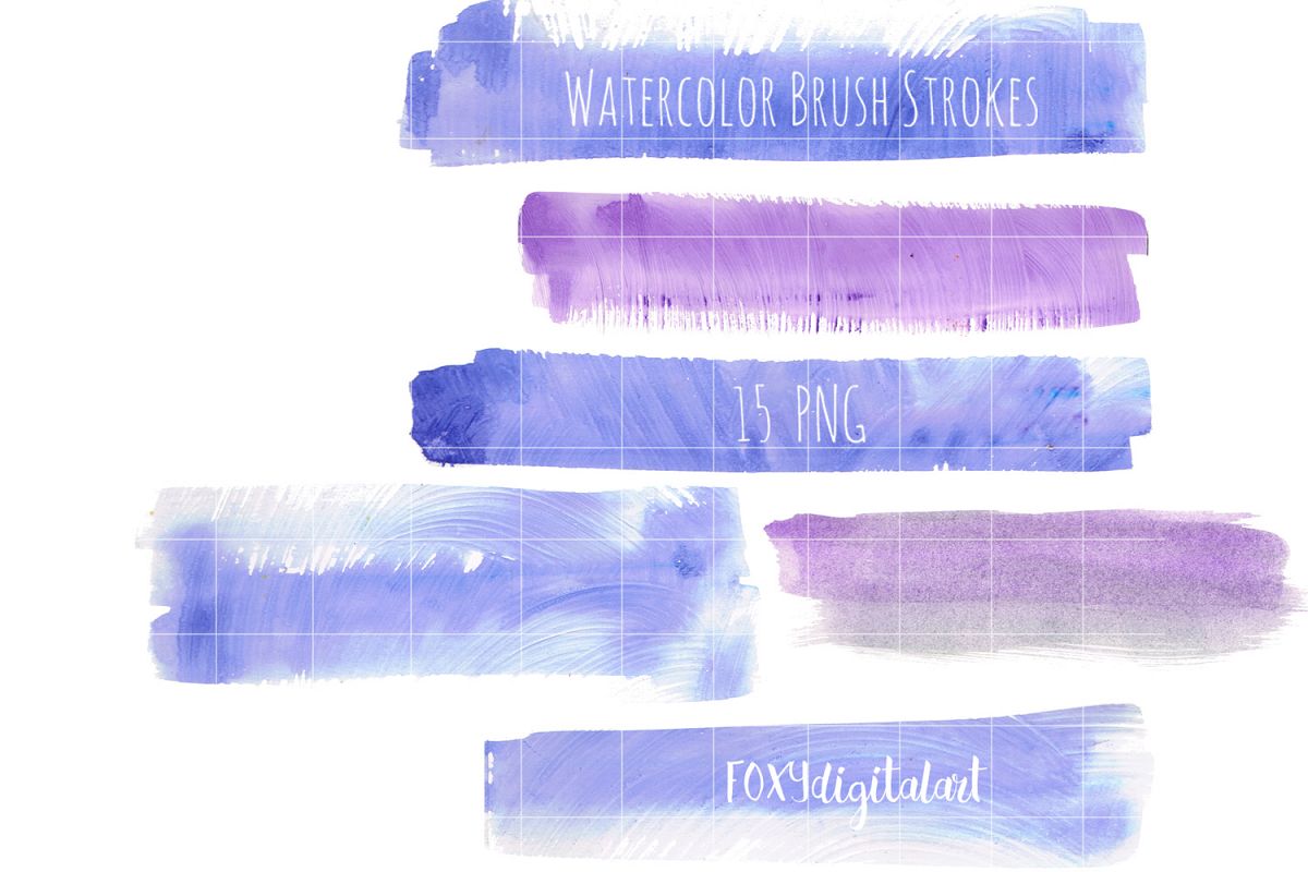 1200x800 Watercolor Brush Strokes Clipart Hand Painted