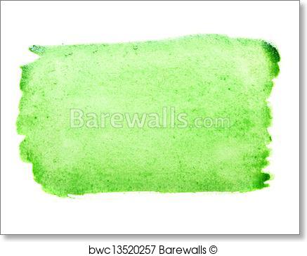 437x364 Art Print Of Green Watercolor Brush Stroke Barewalls Posters
