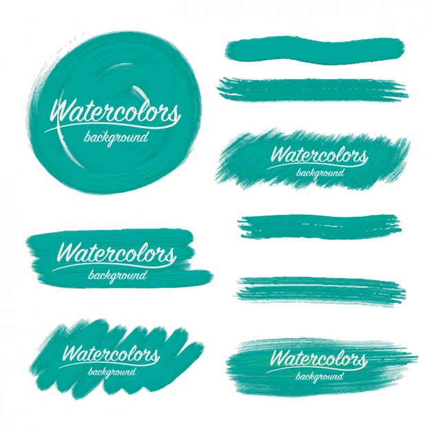 626x626 Watercolor Brush Strokes Design Vector Free Download
