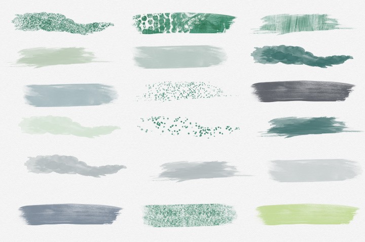 720x479 Free Holly Jolly Watercolor Brush Strokes Set By Thehungryjpeg