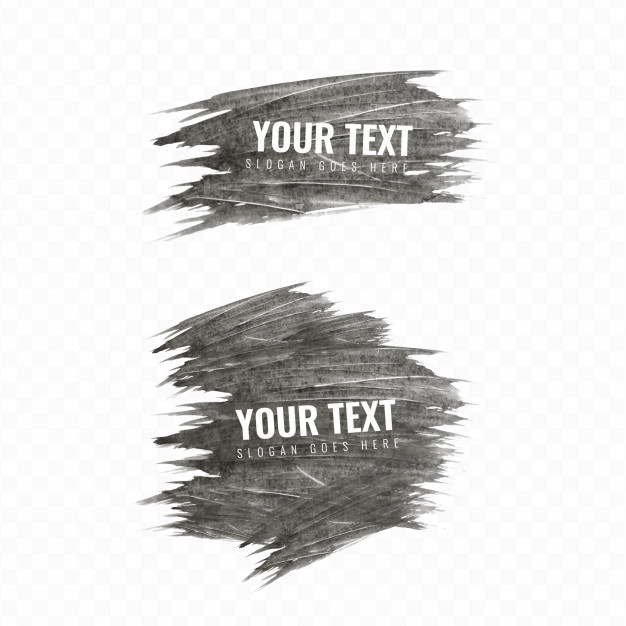 626x626 Black Watercolor Brush Texture Vector Premium Download