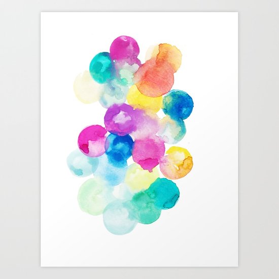 550x550 Watercolor Bubbles Art Print By Deeanndee Society6