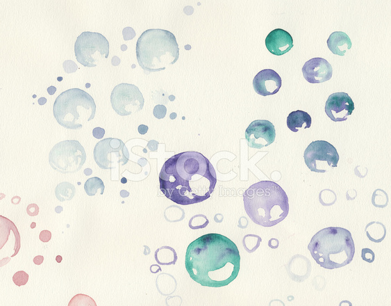 563x440 Watercolor Bubbles Stock Vector