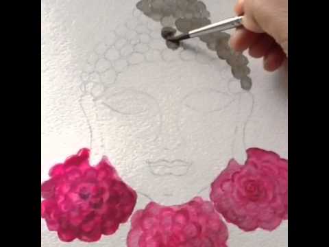 480x360 Watercolors Buddha Painting Work In Progress