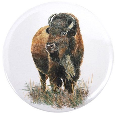 460x460 Watercolor Buffalo Bison Animal Art 3.5 Butt By Barkettc
