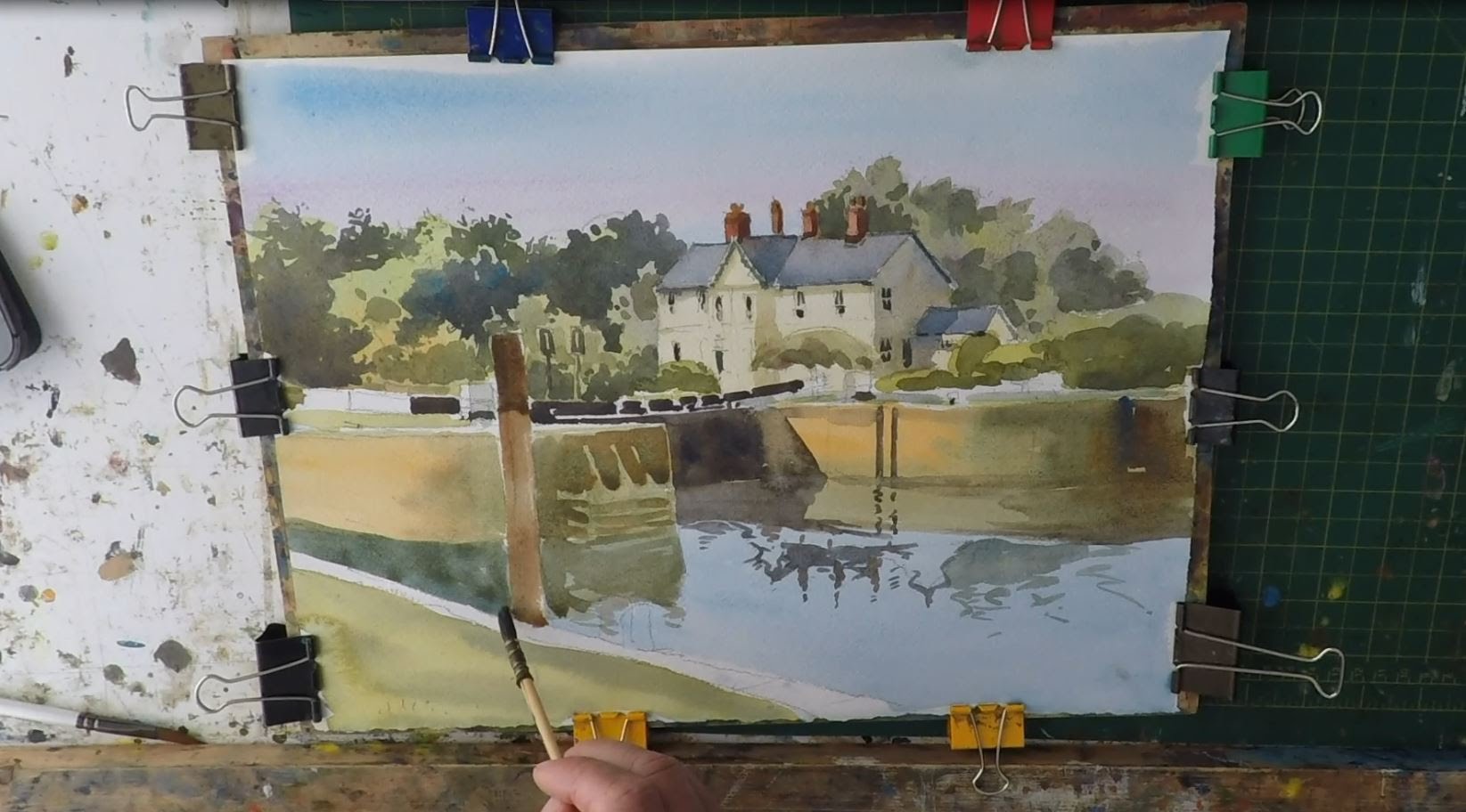 1645x912 How To Paint Buildings And Trees In Watercolour Easy Watercolour