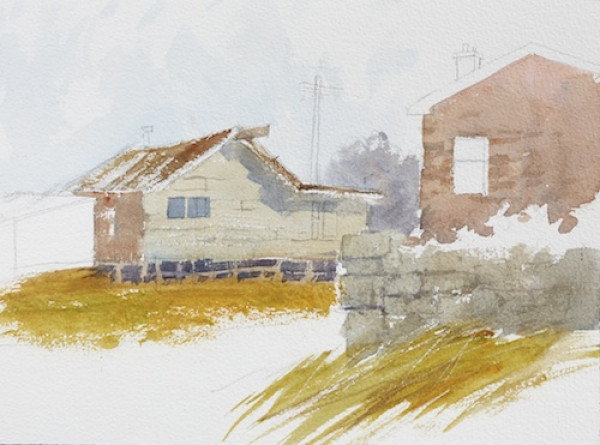600x445 How To Paint Watercolor Buildings