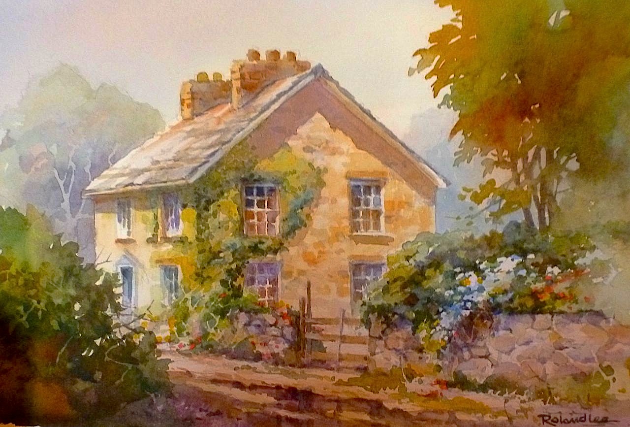 1280x867 Roland Lee Travel Sketchbook Painting Stone Buildings And Fences