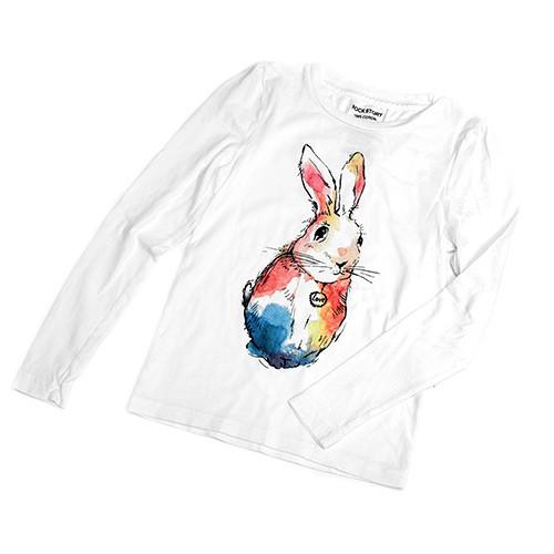 500x500 Watercolor Bunny Tee