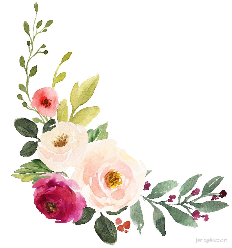 937x1000 Watercolor Burgundy Pink Flower Bouquet By Junkydotcom Redbubble