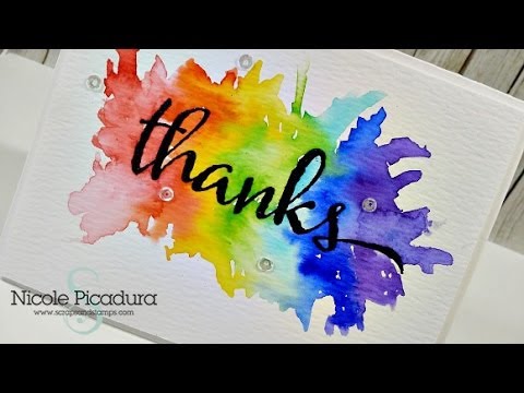 480x360 Watercolor Burst Card