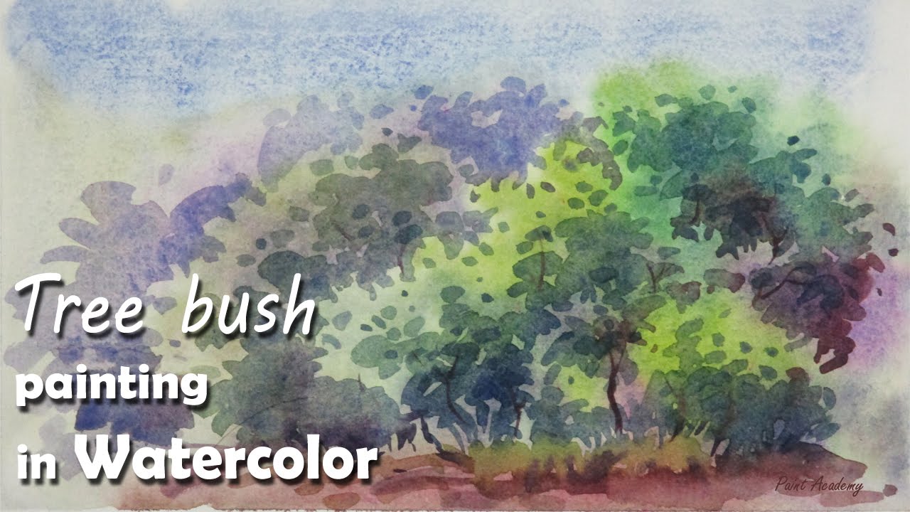 1280x720 How To Paint Tree Bushes In Watercolor Episode 3