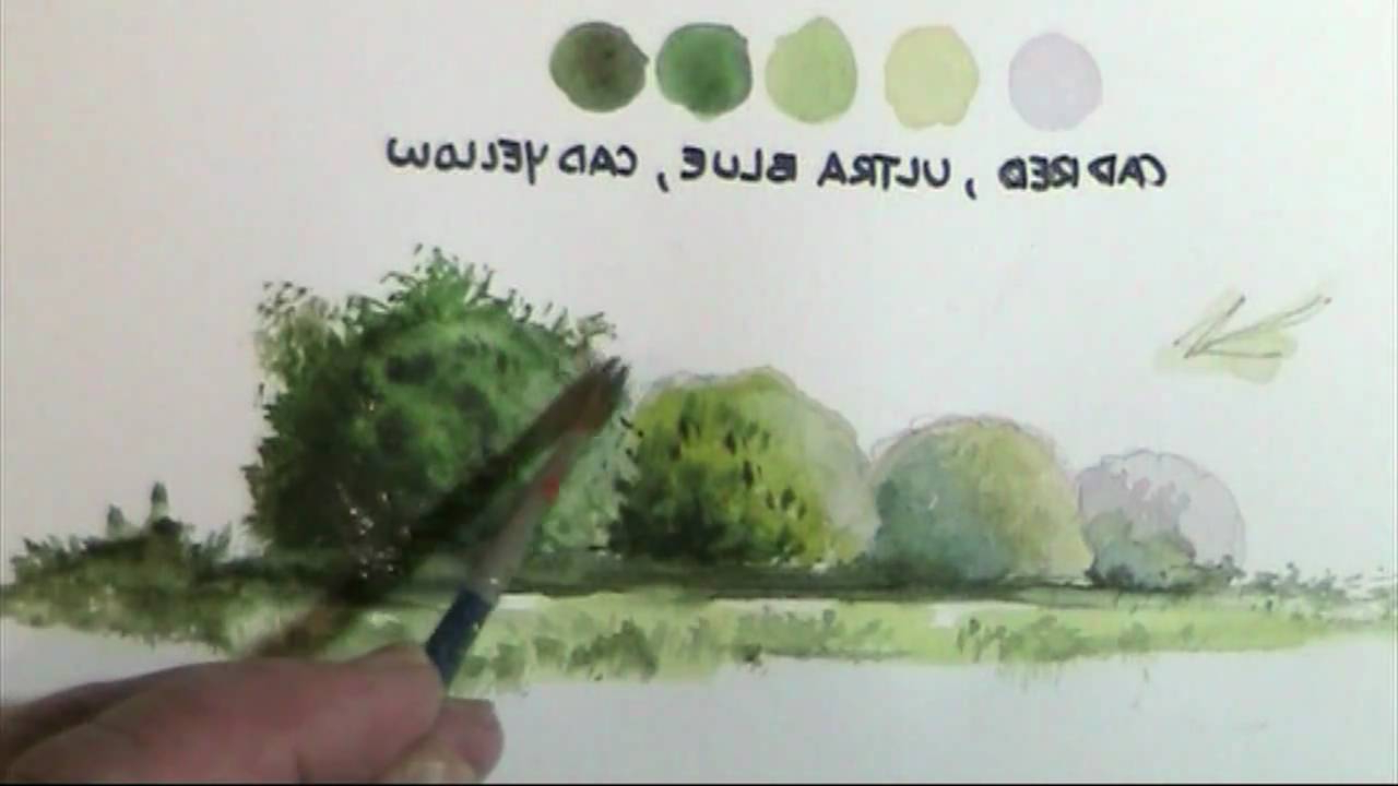 1280x720 Painting Bushes In Watercolor How To Paint Trees Bushes In