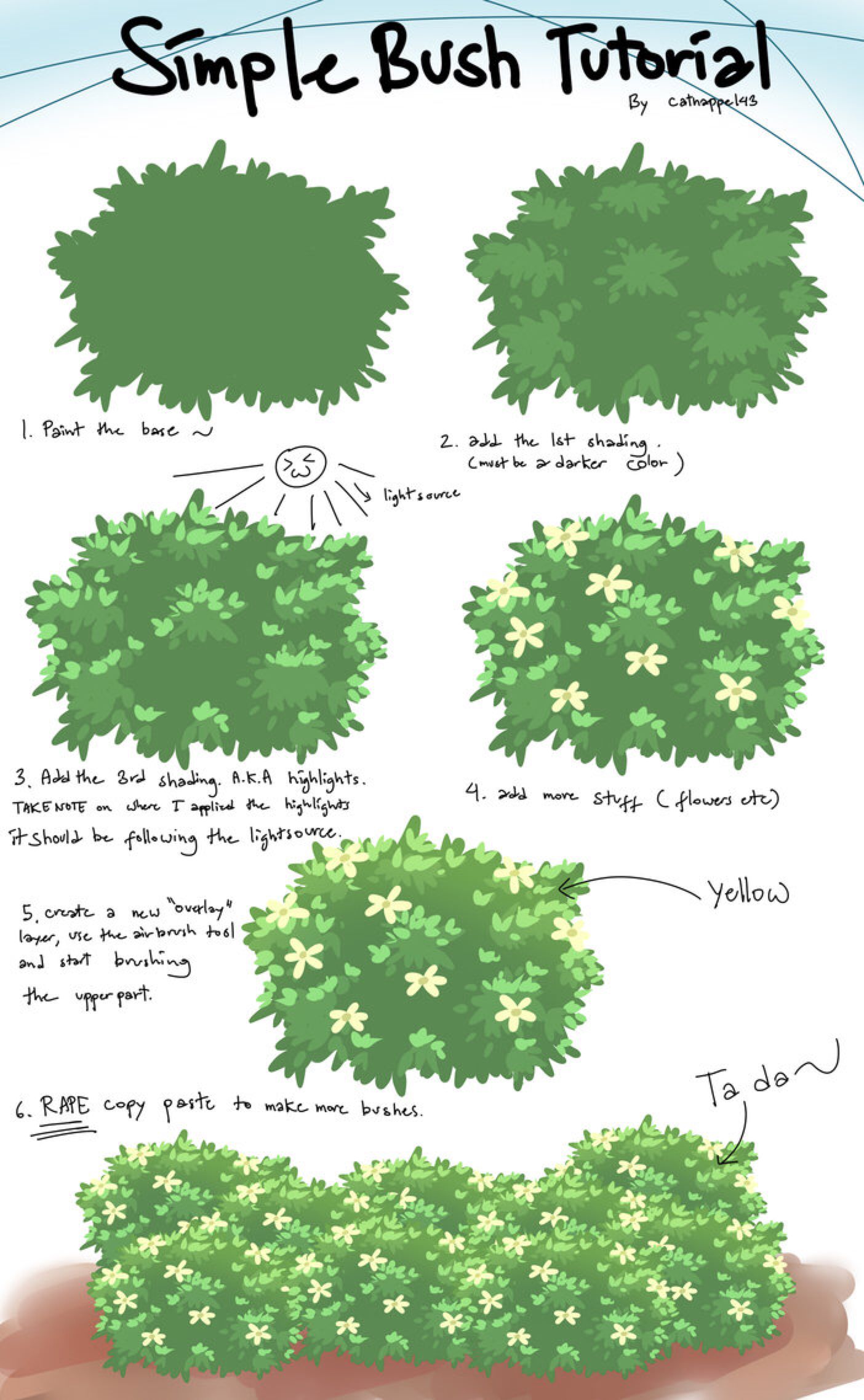 1404x2276 Bush Tutorial By Catnappe143 On @ Watercolor