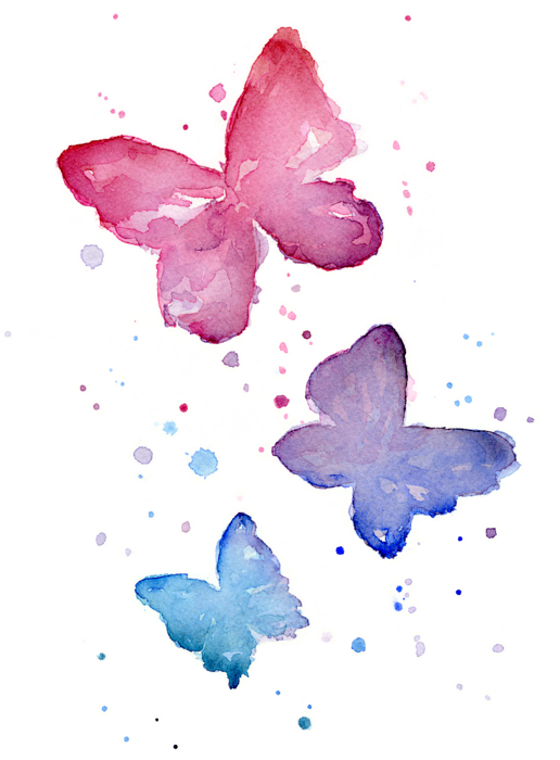 516x700 Collection Of Free Butterflies Transparent Watercolour. Download