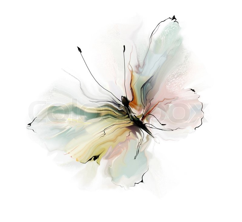 800x732 Amazing Watercolor Butterfly. Watercolor Art. Stock Photo