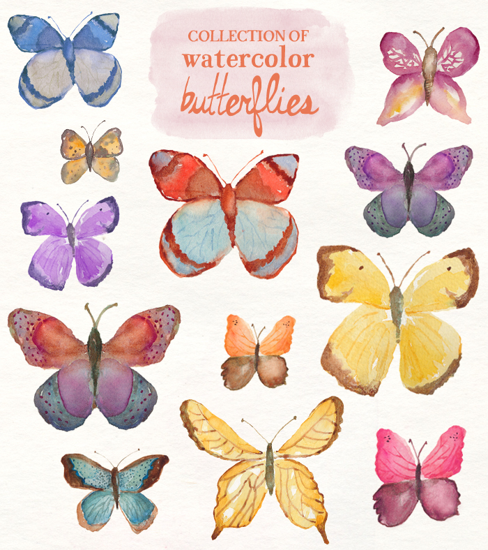700x788 Watercolor Butterfly Clip Art