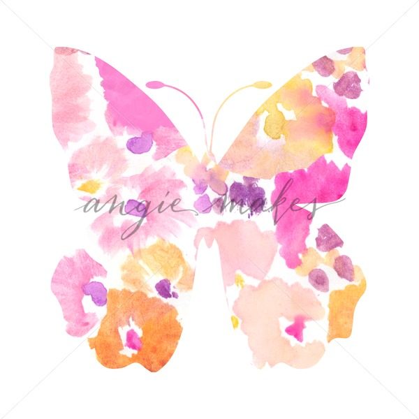 Watercolor Butterfly Art