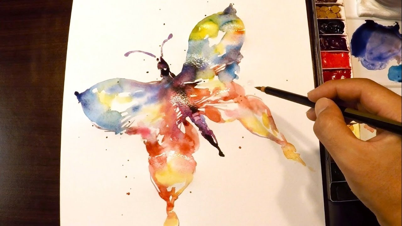 1280x720 How To Paint A Butterfly Watercolor Techinique