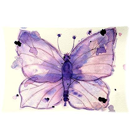 425x425 Yuisdwz Rectangle Purple Watercolor Butterfly Art
