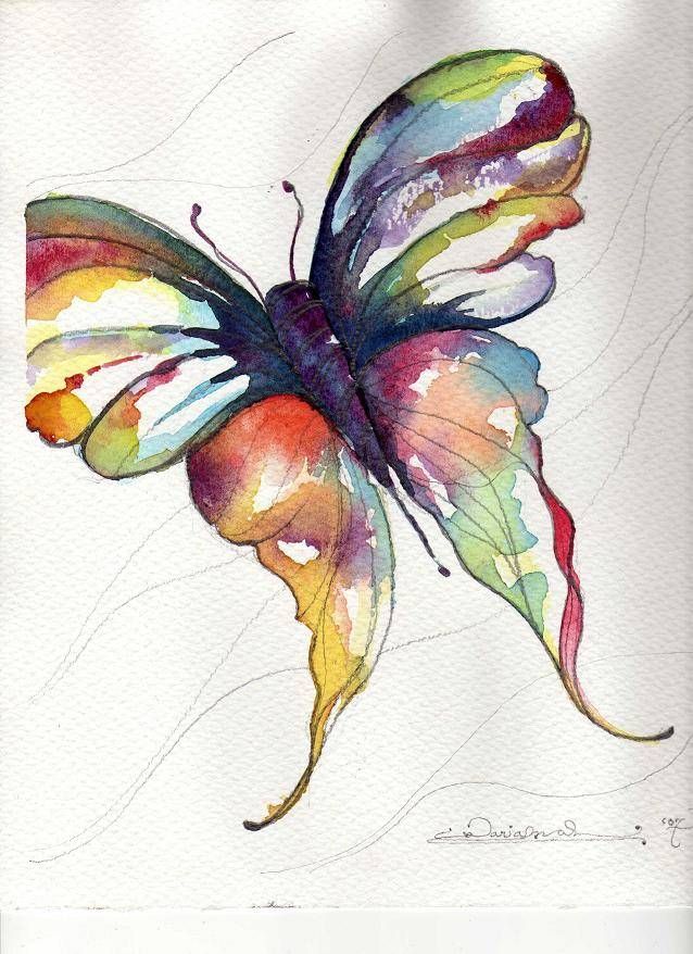 638x878 Watercolor Butterfly Watercolor Butterfly... Art Instruction