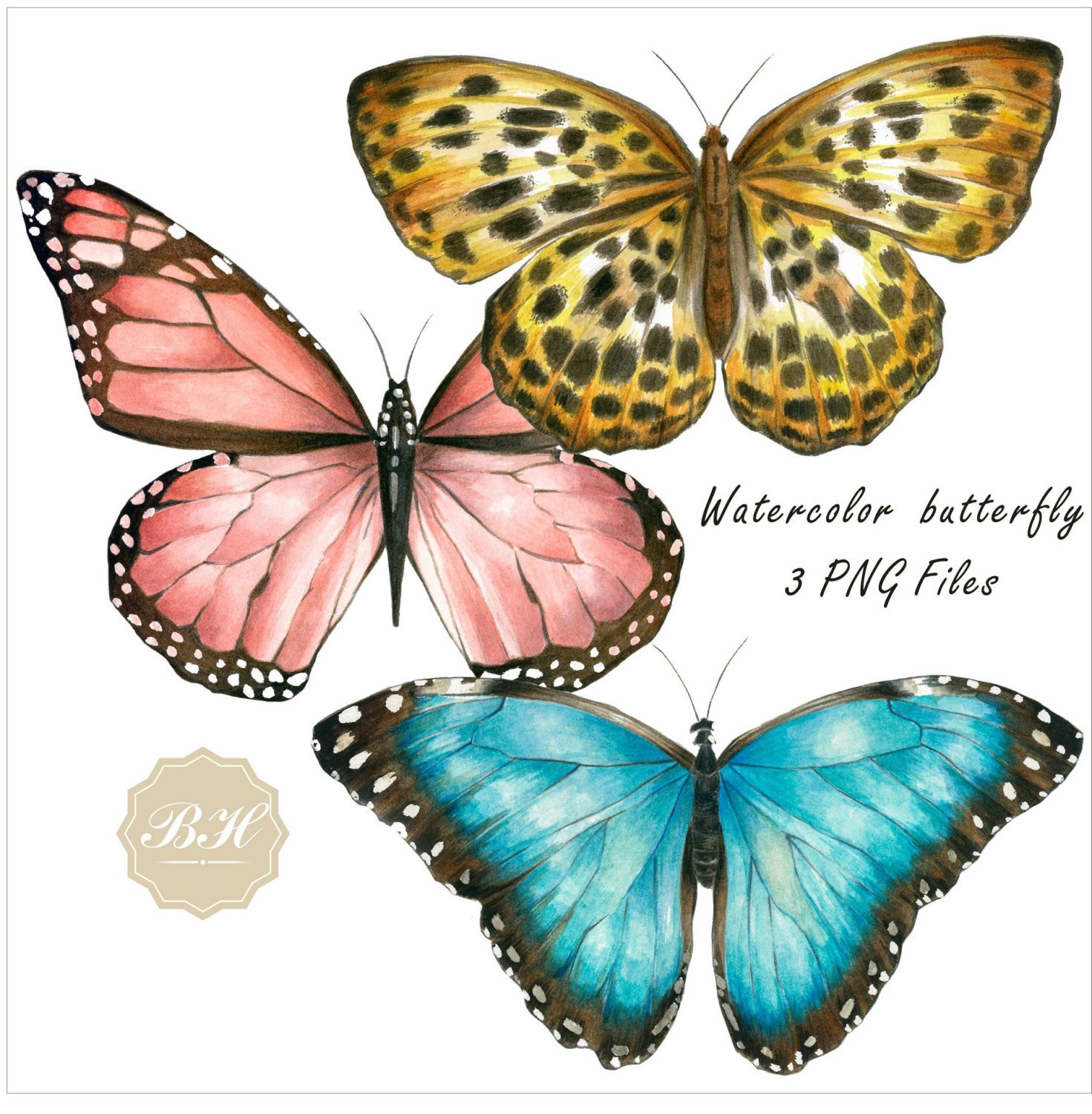 1471x1500 Watercolor Butterfly Clipart Butterfiles Clip Art Watercolor Etsy