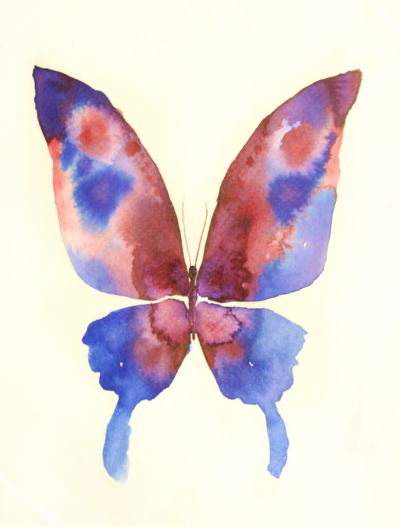 780x1024 Watercolor Butterfly By Euminee