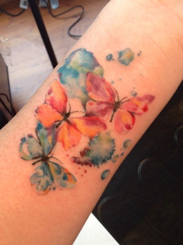 621x828 Water Color Butterfly Tattoo By Lindsey Carter @ Opal Ink In