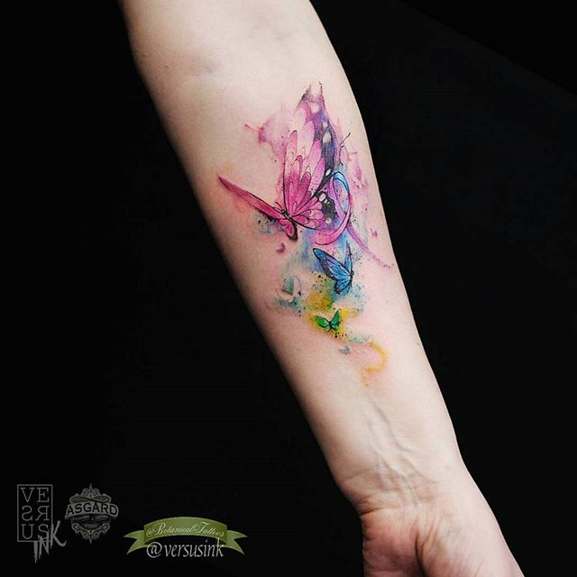 640x640 25 Extremely Cool Butterfly Watercolor Tattoo Ideas Tattoozza