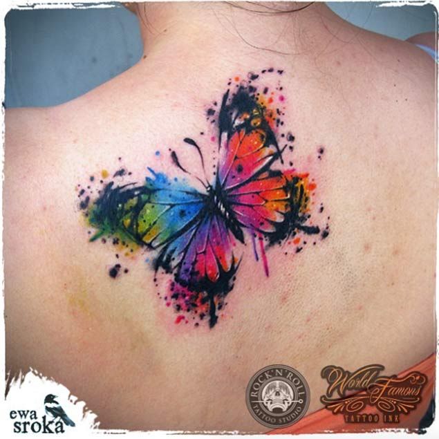 635x635 35 Breathtaking Butterfly Tattoo Designs For Women Watercolor