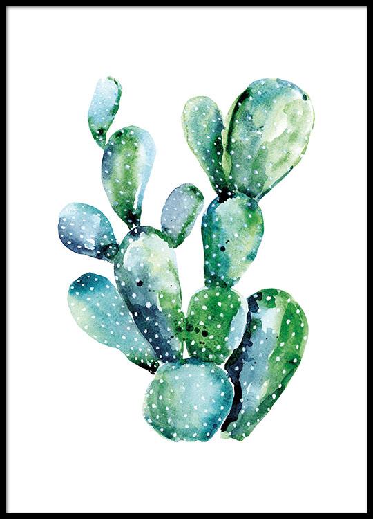 540x750 Poster Of A Cactus Painted In Acrylic, From Desenio. Buy Your