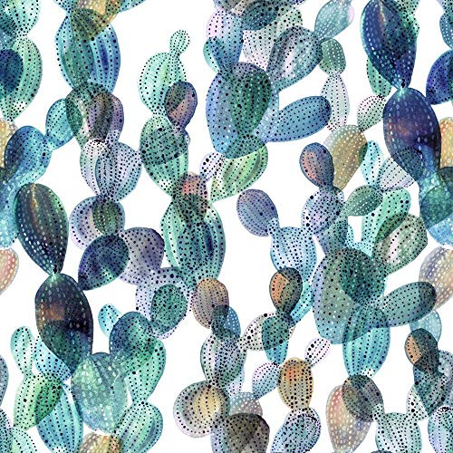 500x500 Watercolor Cactus Pattern Peel And Stick Wallpaper