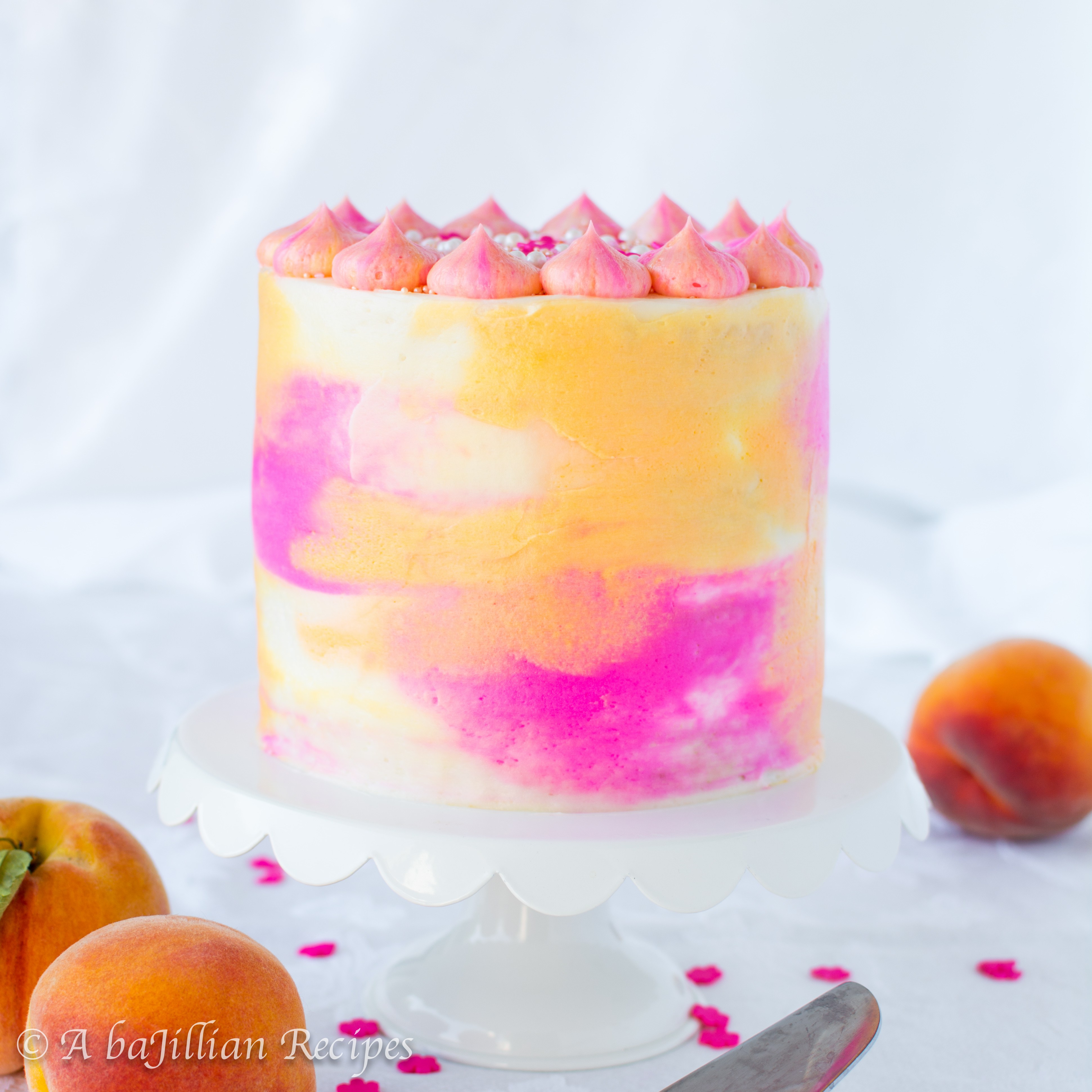3882x3882 Peach Watercolor Cake