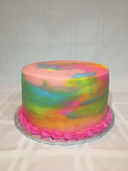 540x720 Rainbow Watercolor Cake