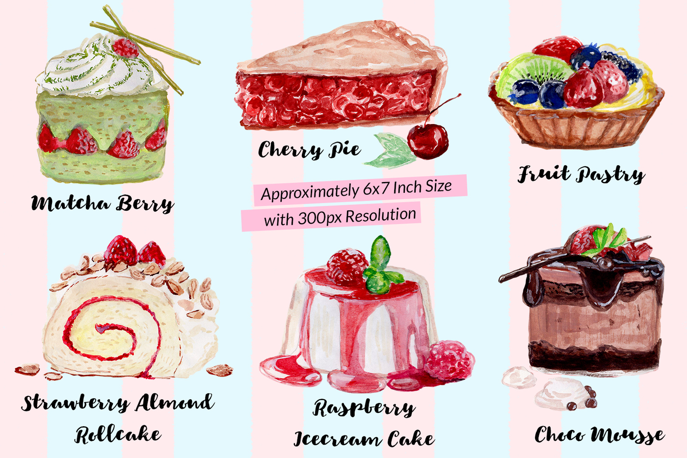1400x934 Watercolor Cakes