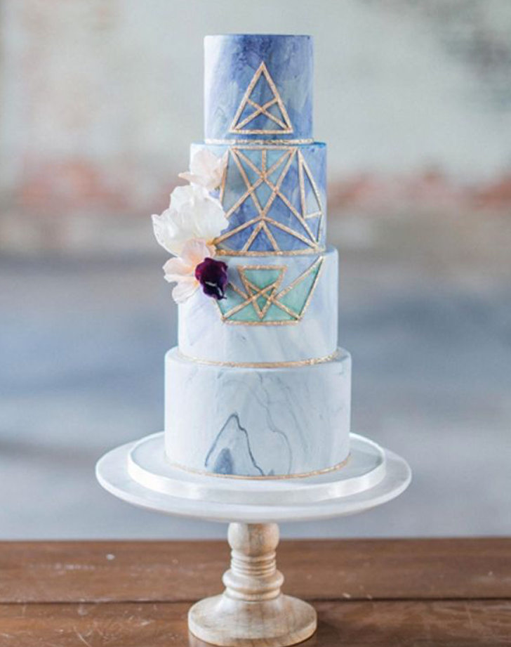 728x921 Watercolor Wedding Cake Ideas