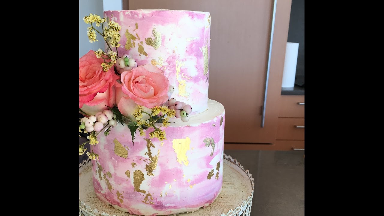 1280x720 Watercolor Buttercream Cake Tutorial