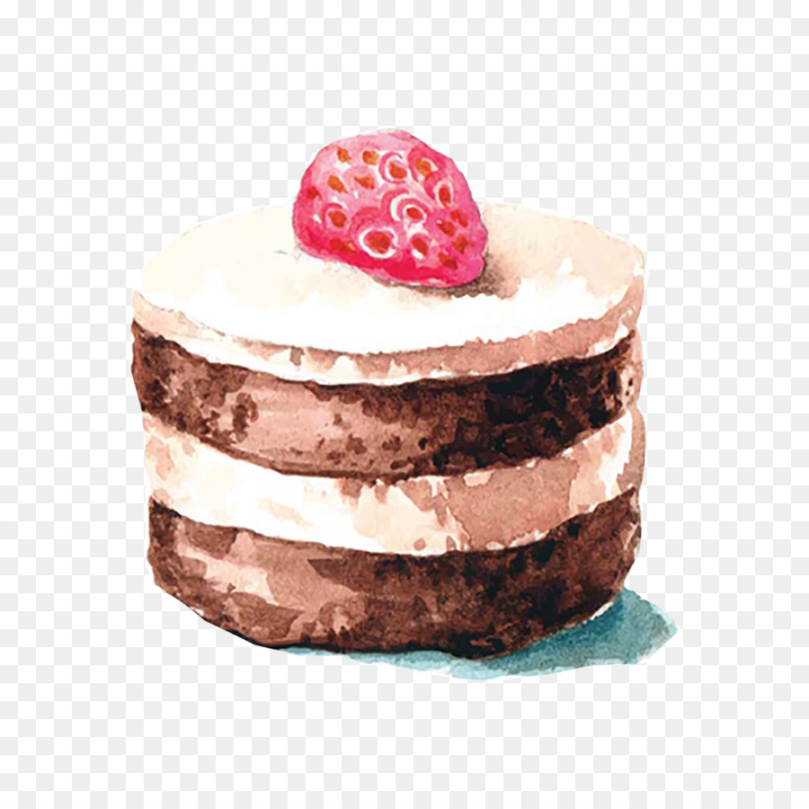 900x900 Icing Marble Cake Cupcake Watercolor Painting
